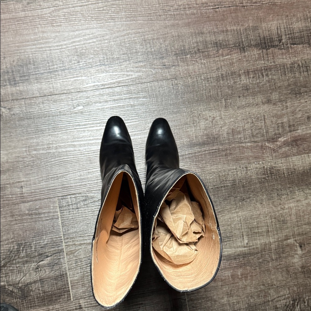 Vintage Gucci Black Leather Heeled Riding Boots - Picture 13 of 15